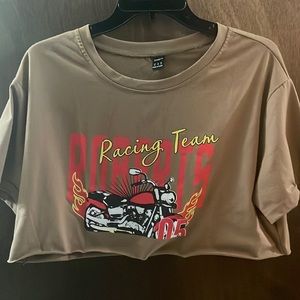 Brown graphic tee from shein